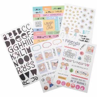Glitter Stickers Value Pack A Kid Like Me Friends For Life 162/Pkg