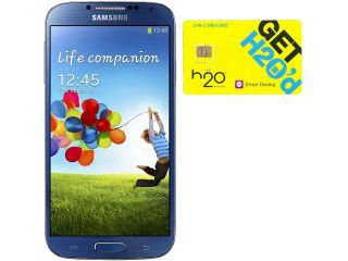 Samsung Galaxy S4 I9500 Blue 16GB Android Phone + H2O SIM Card