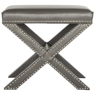 Palmer Leather Ottoman by House of Hampton