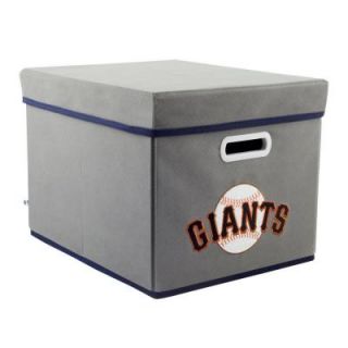 MyOwnersBox MLB STACKITS San Francisco Giants 12 in. x 10 in. x 15 in. Stackable Grey Fabric Storage Cube 12200SFG