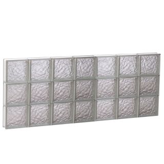 REDI2SET Ice Glass Pattern Frameless Replacement Block Window (Rough Opening 42 in x 18 in; Actual 40.25 in x 17.25 in)