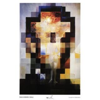 Gala Contemplating the Mediterranean Sea Which at Twenty Meters Becomes the Portrait of Abraham Lincoln   Salvador Dali Poster Print (24 x 36)
