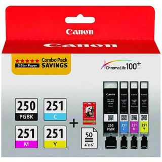 Canon PGI 250/CLI 251 Ink/Paper Combo Pack