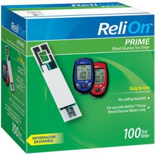 ReliOn Prime Blood Glucose Test Strips, 100 count