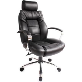 Commodore II Oversize Leather Executive Chair, Black