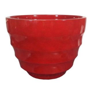 Athena 16 in. Round Ruby Resin Planter US611645