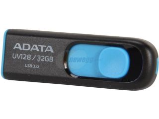 ADATA DashDrive Series UV128 32GB USB 3.0 Flash Drive, Black/Blue (AUV128 32G RBE)