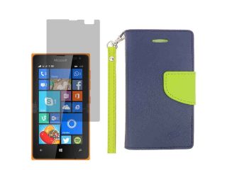 Leather Flap Wallet Cover Case For TMobile Microsoft Lumia 435 x LCD Film