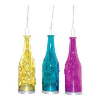 Smart Garden Fiesta Hanging Glass Bottle LED Light with Embossed Effect (3 Pack) 83006 3