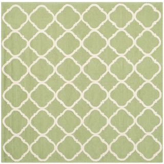 Safavieh Hand hooked Newport Green/ Ivory Cotton Rug (7 x 7 Square)