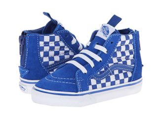 Vans Kids Sk8 Hi Zip (Toddler) (Checkerboard) Classic Blue