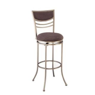 Hillsdale Furniture Amherst 24 in. Swivel Counter Stool with Charcoal Fabric Seat in Champagne 4174 826