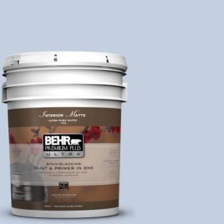 BEHR Premium Plus Ultra 5 gal. #S530 1 Soaring Sky Matte Interior Paint 175005