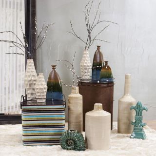 Howard Elliott Turquoise Seashell Shaped Vase   Vases