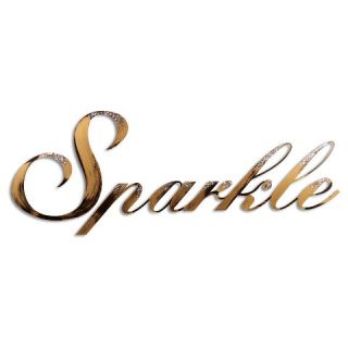 Letter2Word Hand Painted Sparkle 3D Wall Sculpture   Gold