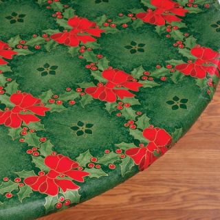 Holly and Ribbons Elastic Table cover