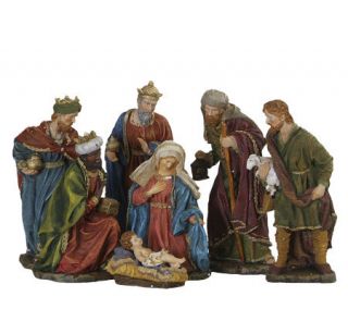 7 Piece 17 Jewel Tone Nativity Set by Sterling —