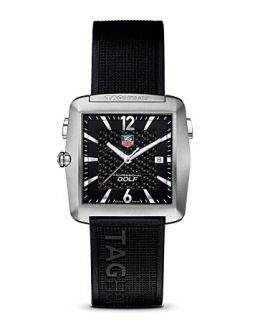 TAG Heuer "Golf" Watch with Black Silicon Strap, 38mm