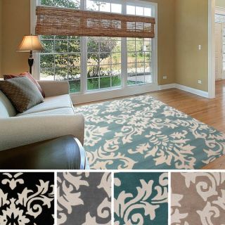 Candice Olson Modern Classics Hand tufted Contemporary Grey Floral Rug