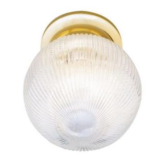 Bel Air Lighting Stewart 1 Light Ceiling Polished Brass Incandescent Flush Mount 3632 PB