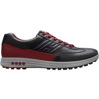 ECCO Mens Street EVO One Spikeless Black/ Grey/ Red Golf Shoes