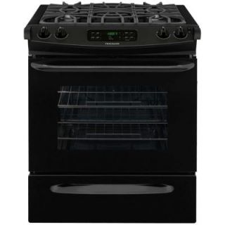 Frigidaire 30 in. 4.6 cu. ft. Slide In Gas Range with Self Cleaning Oven in Black FFGS3025PB