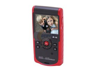 SAMSUNG HMX W190 Red 5.5 MP CMOS 2.3" LCD 3x Digital Full HD Pocket Camcorder