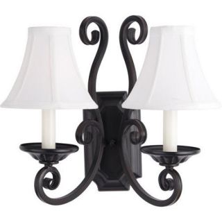 Wistaria Lighting Manor 2 Light Wall Sconce with Shades