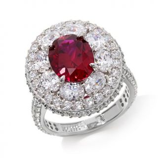 Jean Dousset 6.32ct Absolute™ and Created Ruby Cluster Ring   7727854