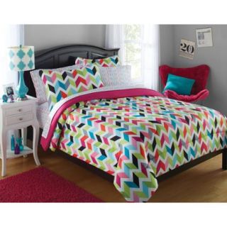 your zone bright chevron bed in a bag bedding set