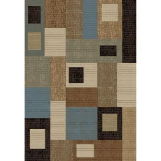 Concord Global Trading Soho Rectangles Blue 6 ft. 7 in. x 9 ft. 6 in. Area Rug 61066