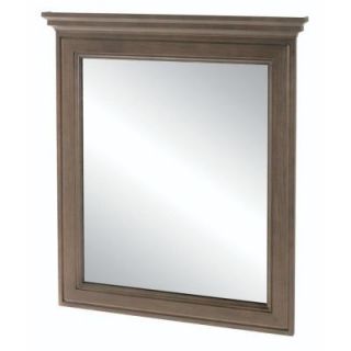 Home Decorators Collection Albright 34 in. L x 30 in. W Framed Vanity Wall Mirror in Winter Gray 19FVM3034