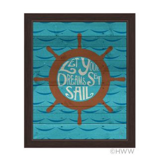 Let Your Dreams Set Sail Framed Graphic Art on Canvas by Click Wall