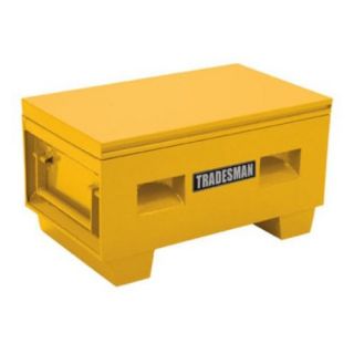 Tradesman 48 in. Heavy Duty Medium Job Site Box   Yellow   Tool Boxes