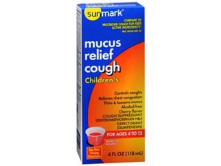 Sunmark Mucus Relief Cough Children's Cherry Flavor   4 oz