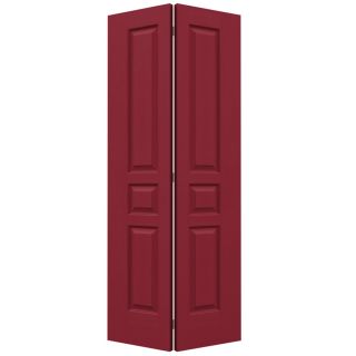 ReliaBilt Barn Red Hollow Core 3 Panel Square Bi Fold Closet Interior Door (Common 36 in x 80 in; Actual 35.5 in x 79 in)