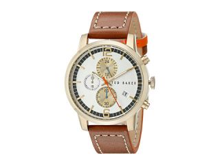 Ted Baker Vintage Collection Custom Chronograph Date Leather Strap Watch Gold