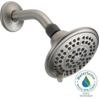 Delta 5 Spray 5 in. Shower Head in Brushed Nickel with Pause 75554SN