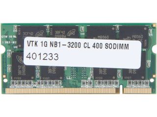 Visiontek 1GB 200 Pin DDR SO DIMM DDR 400 (PC 3200) Laptop Memory Model 900644