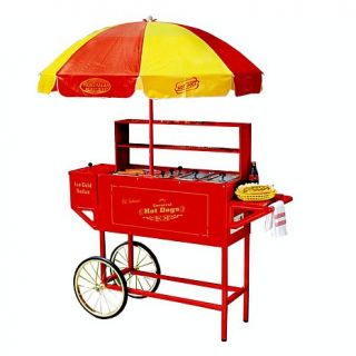 Nostalgia Electrics Carnival Hot Dog Cart with Umbrella