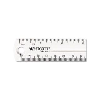 Westcott Shatter resistant Clear Plastic 6 inch Ruler