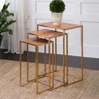 Uttermost Copres Oxidized Nesting Tables   Set of 3   End Tables