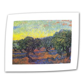 Vincent van Gogh Olive Grove with Yellow Sky Flat Canvas Art