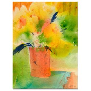 Sheila Golden Southwest Vase with Yellow 24x32 Canvas Wall Art
