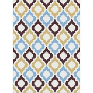 Tayse Rugs Metro Multi 5 ft. 3 in. x 7 ft. 3 in. Contemporary Area Rug 1022  Multi  5x8