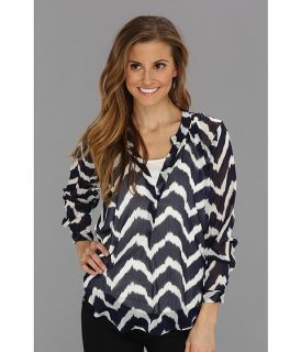 Lucy Love Pickadilly Blouse Blue Thunder, Clothing, Women