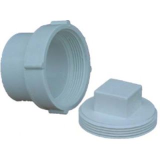GenovaProducts 4 Styrene Fitting Clean Out with Threaded Plug