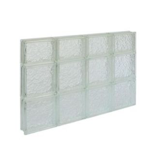 Pittsburgh Corning 31 in. x 21.5 in. x 3 in. IceScapes Pattern Solid Glass Block Window 114179