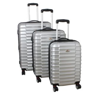 American Travelcar 3 piece Silver Lightweight Expandable Hardside