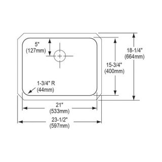 Gourmet 23.5 x 18.25 Package Kitchen Sink